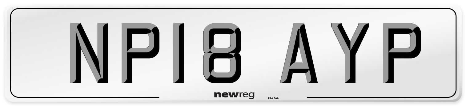 NP18 AYP Number Plate from New Reg
